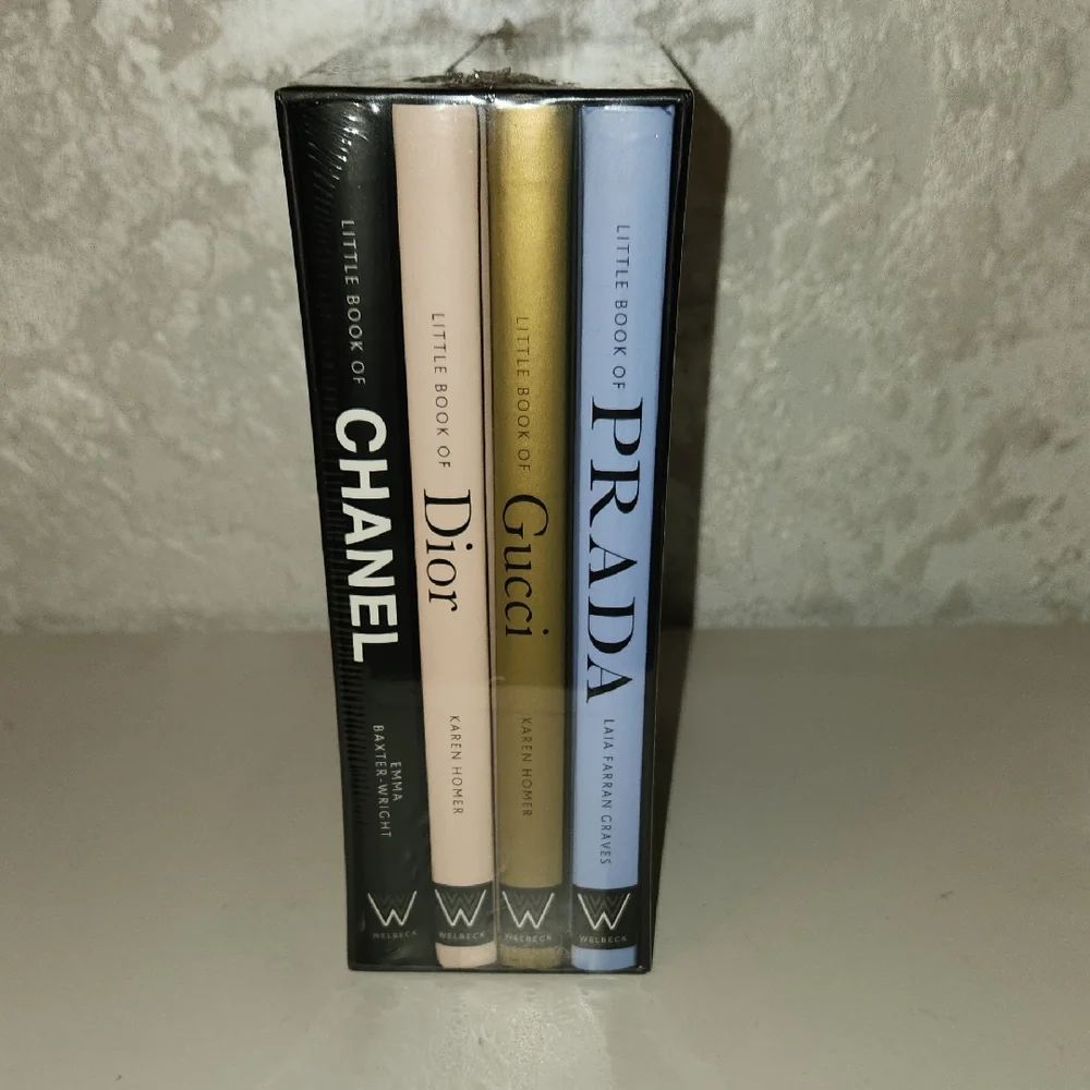 Designer Little Book Decorative Set - Black, Blush, Gold & Light Blue - Picture 1 of 2